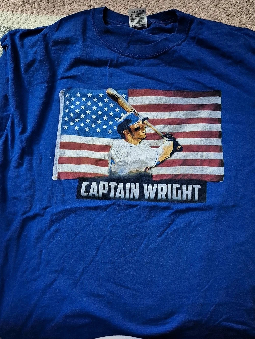 Delta Captain Wright Graphic Tee Blue Size XL